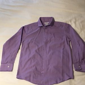 Boys lavender long sleeve dress shirt, Izod